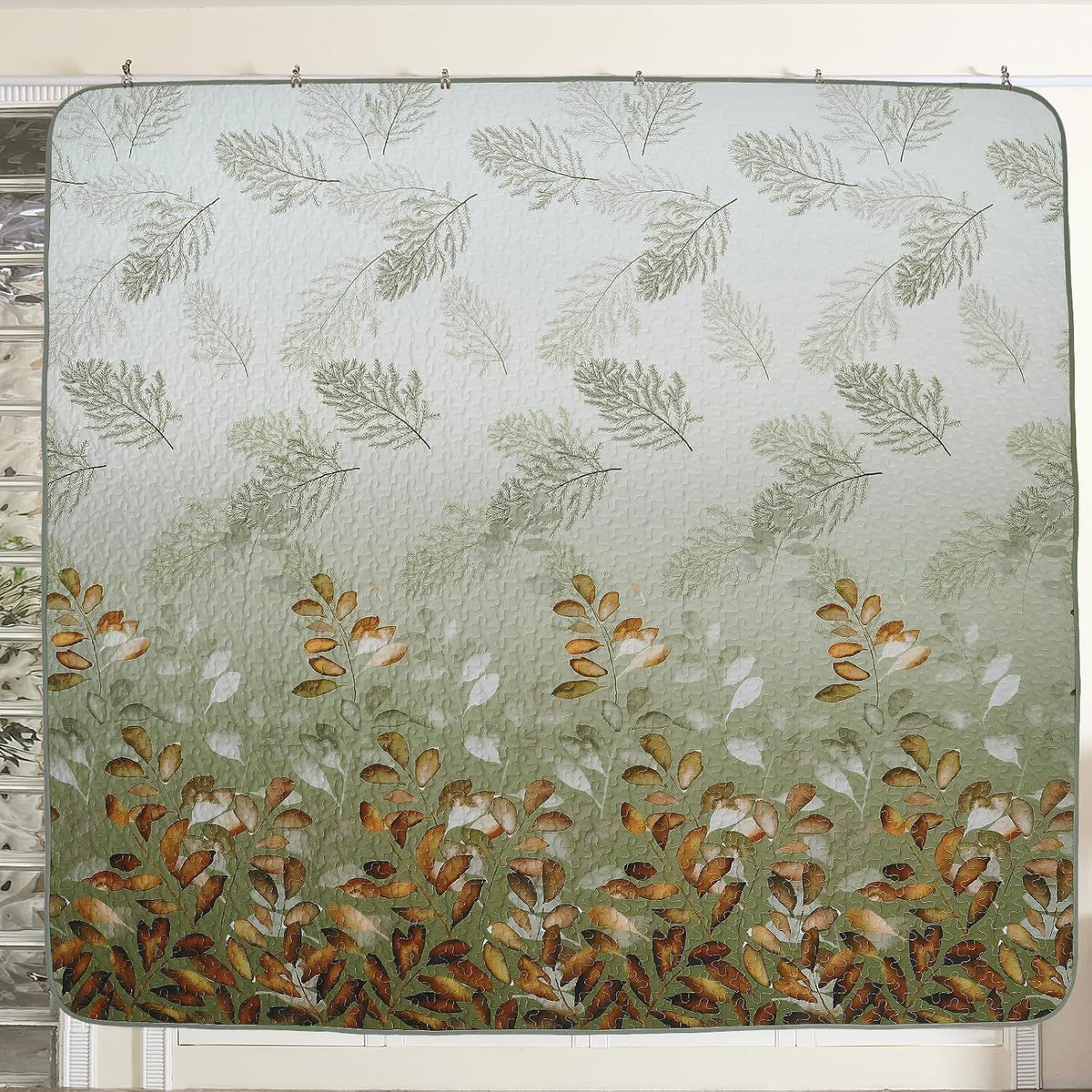 Brown Floral Serenity Bedspread Coverlet 3 Piece Set