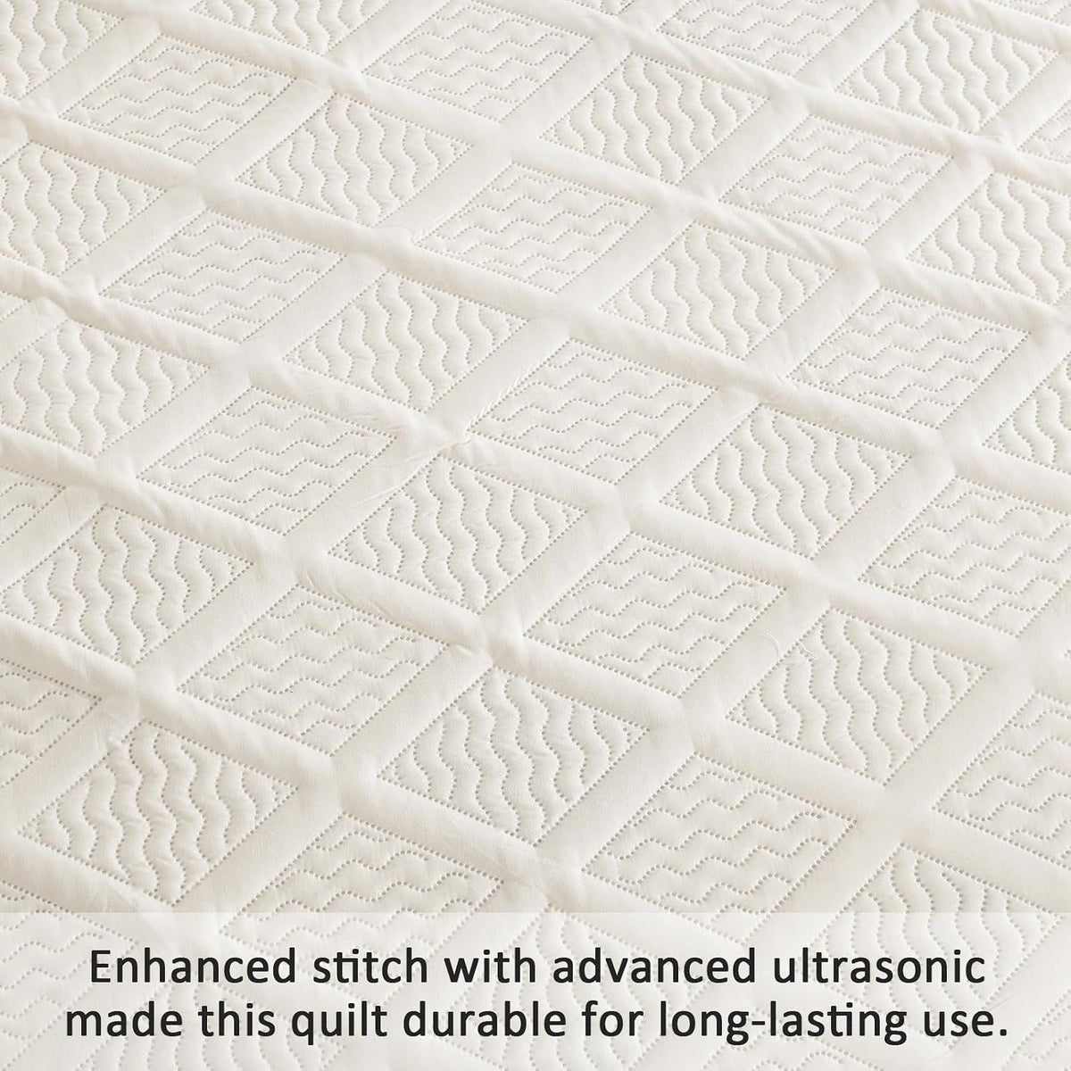 Beige Quilted Royale Bedspread Coverlet 3 Piece Set