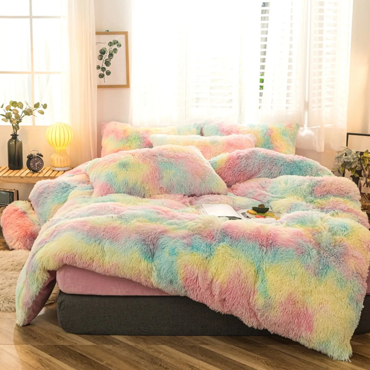 Colorful Plush Madeira Marigold Quilt / Doona / Duvet Cover set