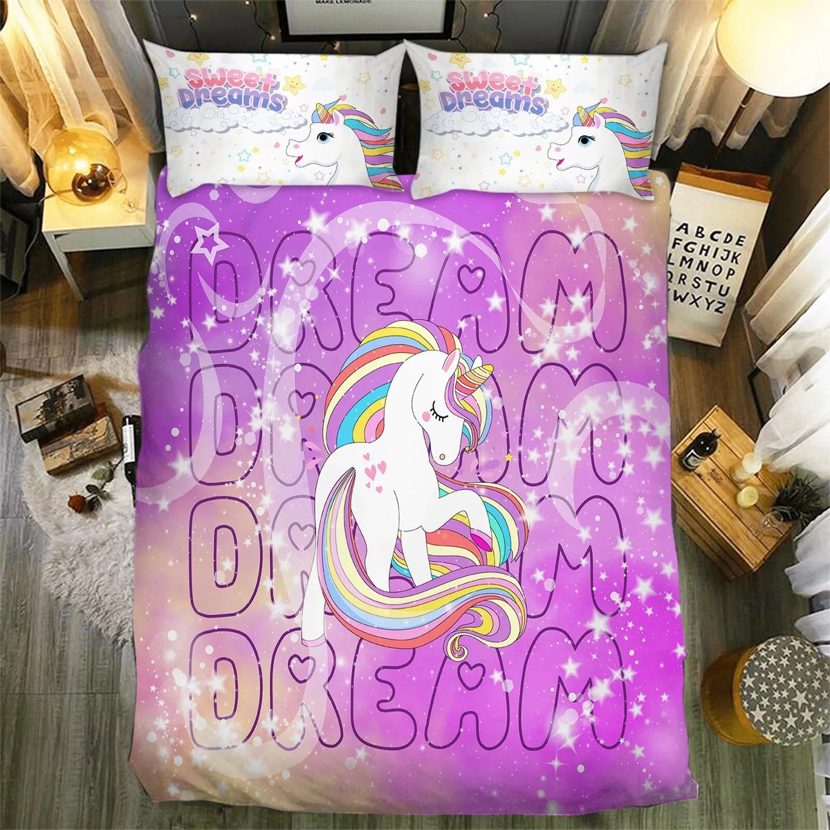 Unicorn Dream Clarisse Serenity Quilt / Doona / Duvet Cover set