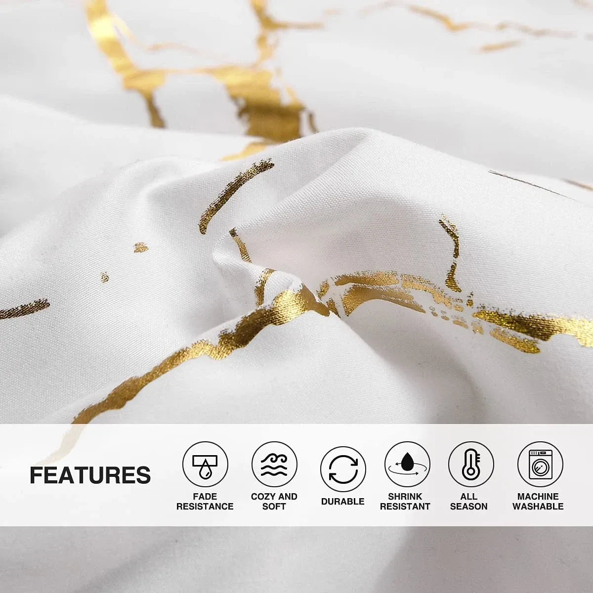 White Golden Nordic Atelier Quilt / Doona / Duvet Cover set