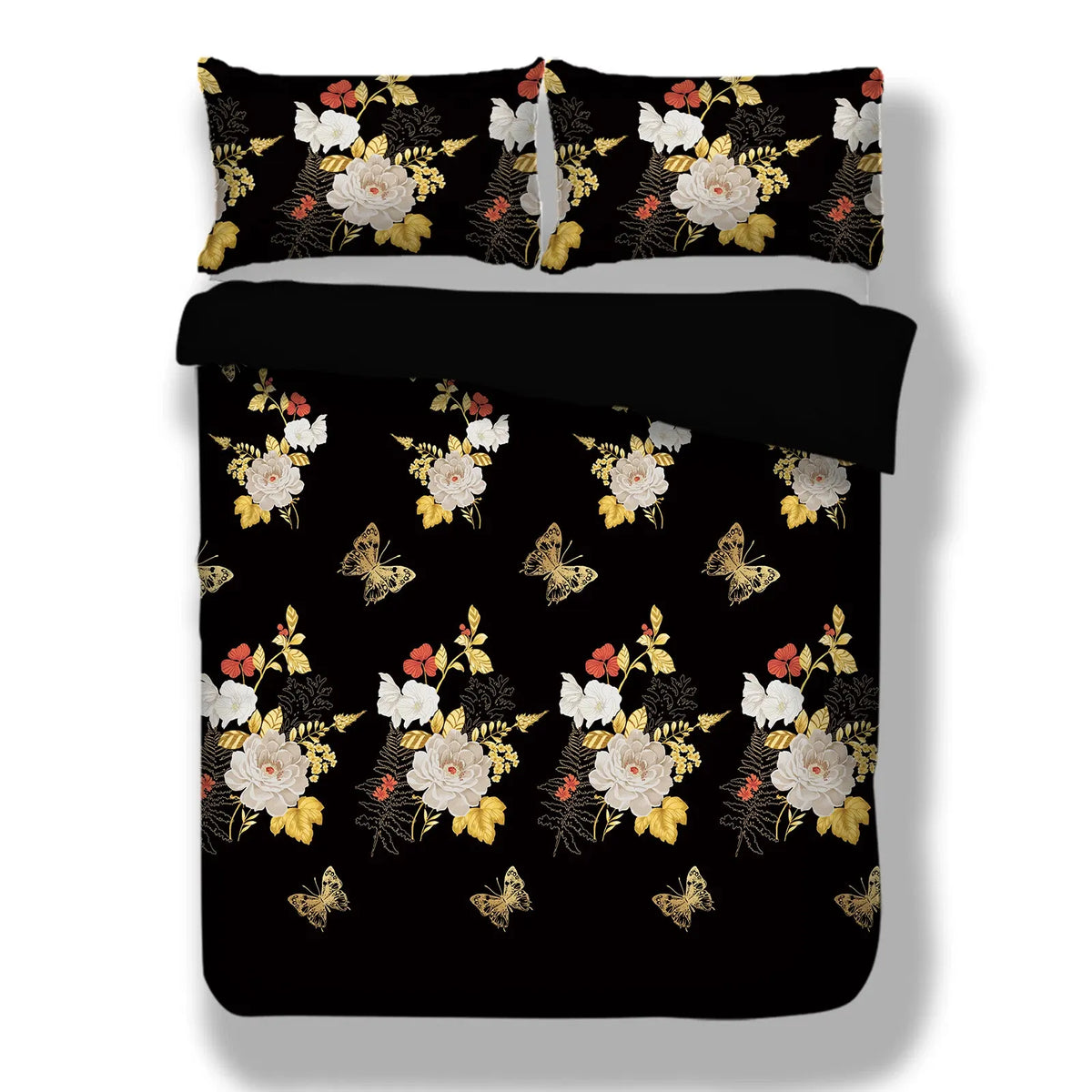 Black Sorrento Marigold Quilt / Doona / Duvet Cover set