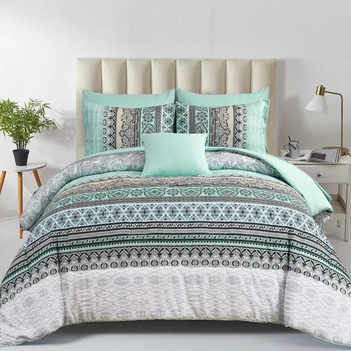 Stripe Clarisse Dahlia Quilt / Doona / Duvet Cover set