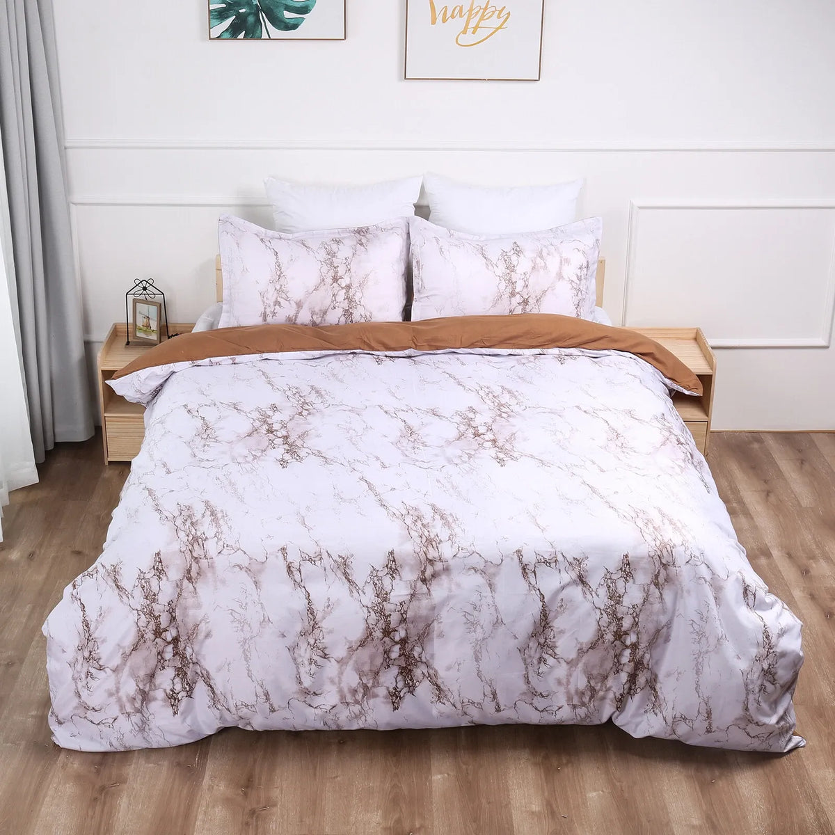 Brown Bloom Tuscany Serenity Quilt / Doona / Duvet Cover set