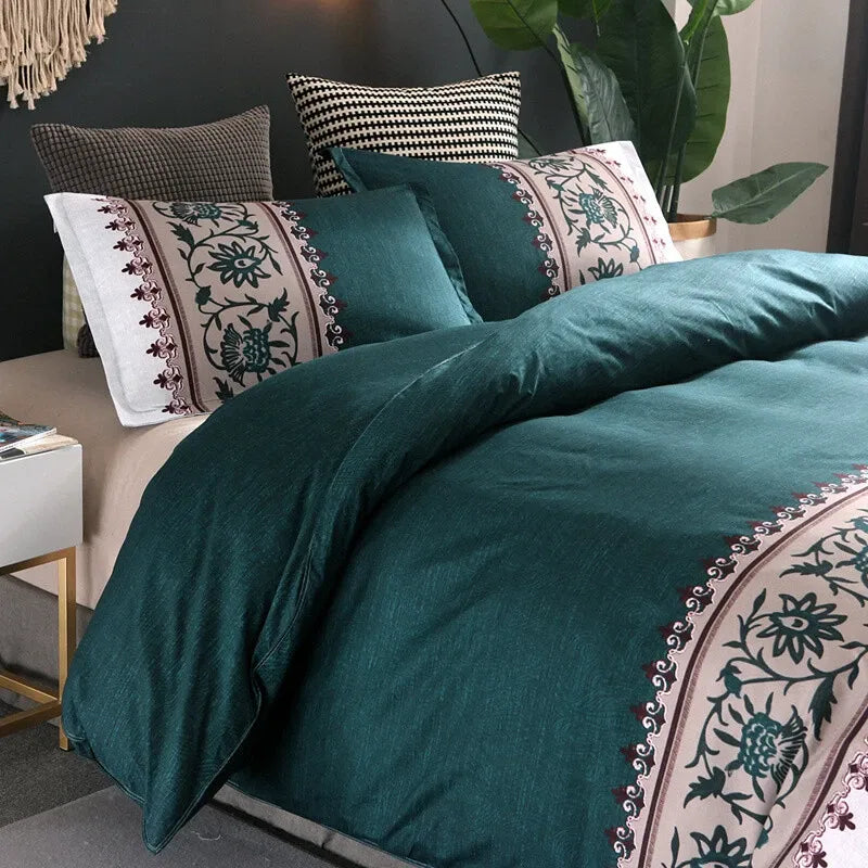 Bohemian Jade Lisbon Gallery Quilt / Doona / Duvet Cover set
