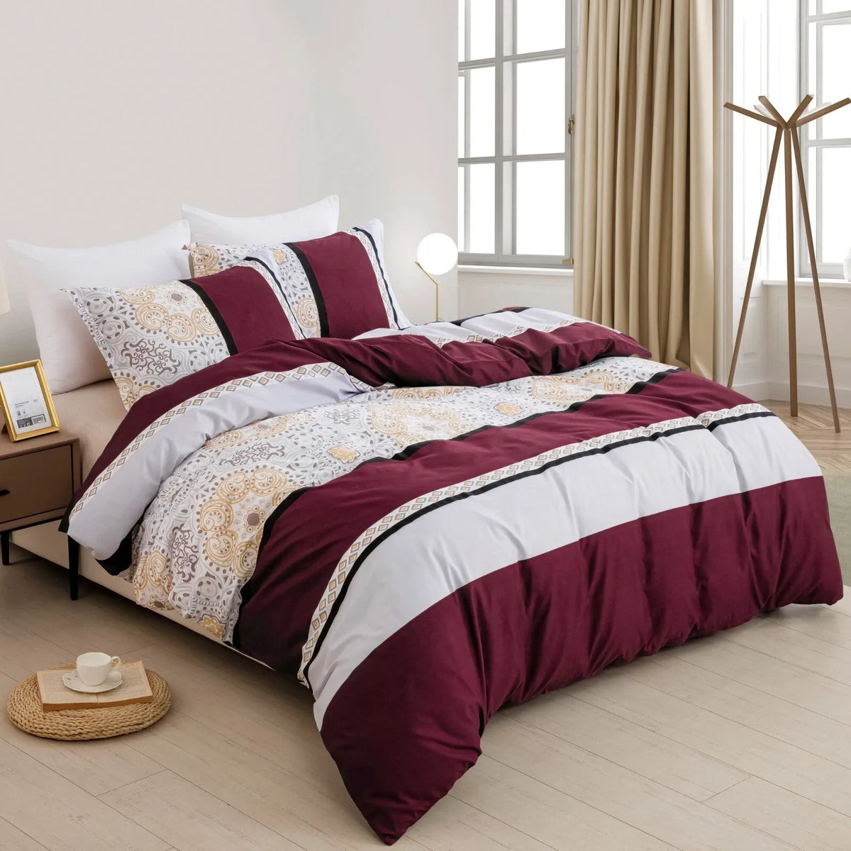 Stripe Catalina Leaf Quilt / Doona / Duvet Cover set