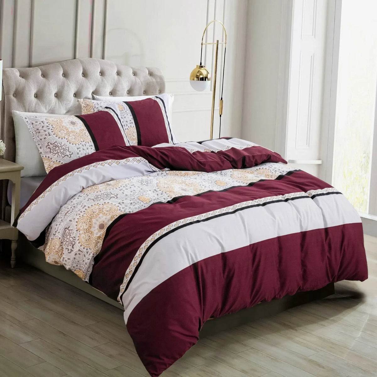 Stripe Catalina Leaf Quilt / Doona / Duvet Cover set