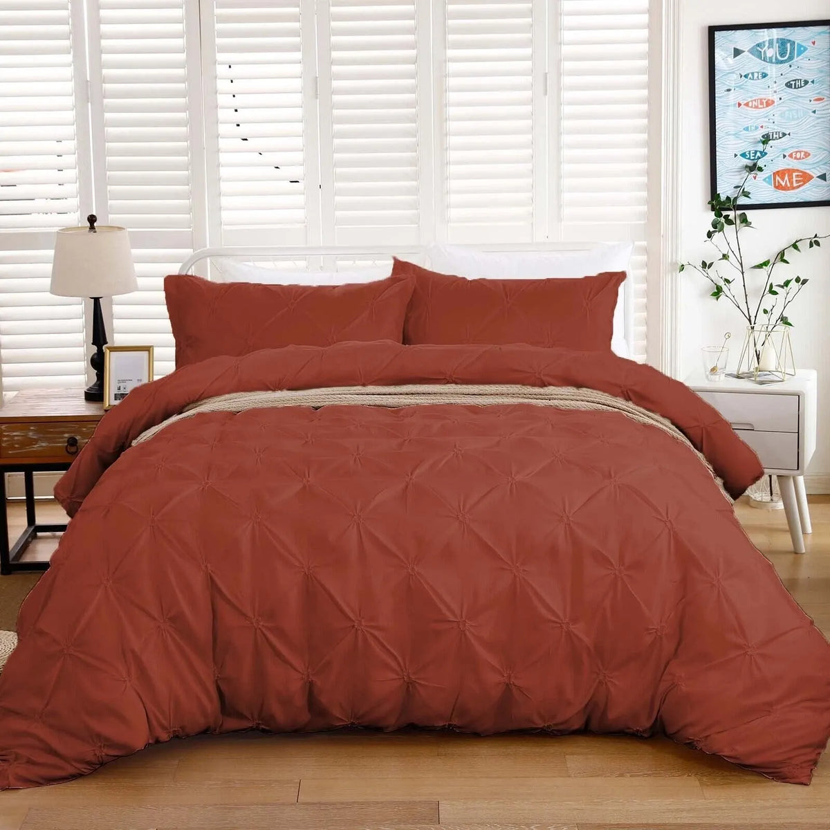 Caramel Siena Dahlia Quilt / Doona / Duvet Cover set