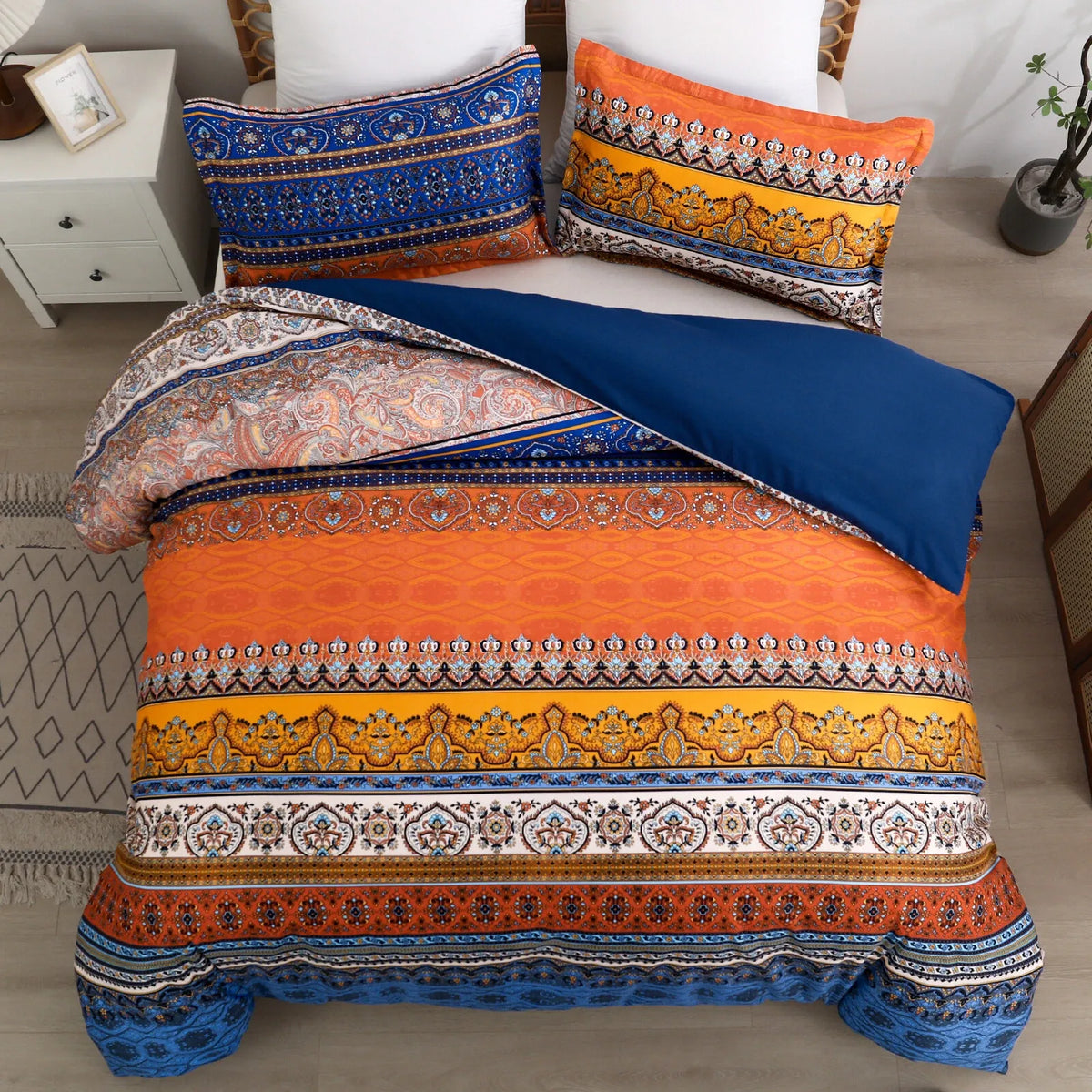 Stripe Aveline Marigold Quilt / Doona / Duvet Cover set