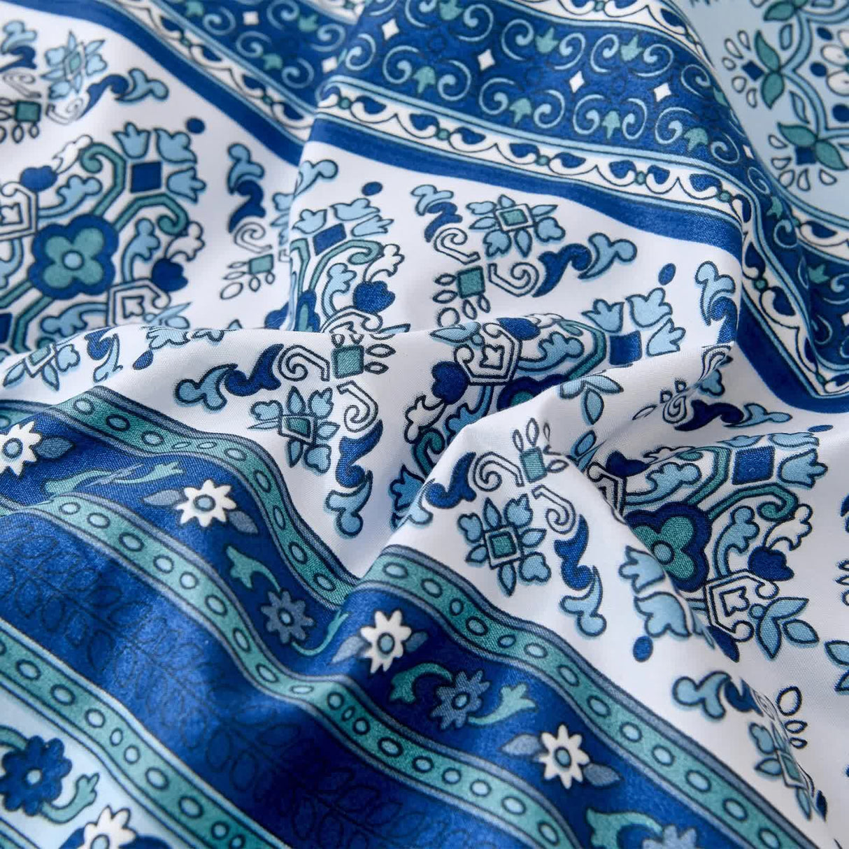 Boho Vibes blue Bedding Set – 3‑Piece Comforter & Pillow Covers