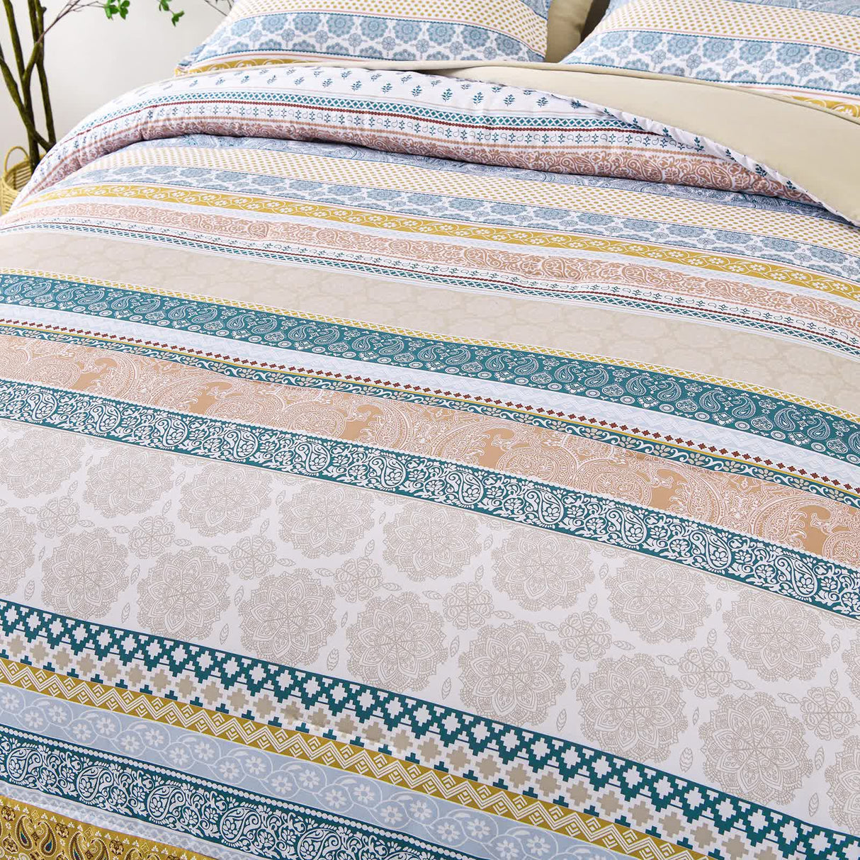 Luxe Loft Boho Quilted Comforter & Shams – Trending 3‑Piece Set