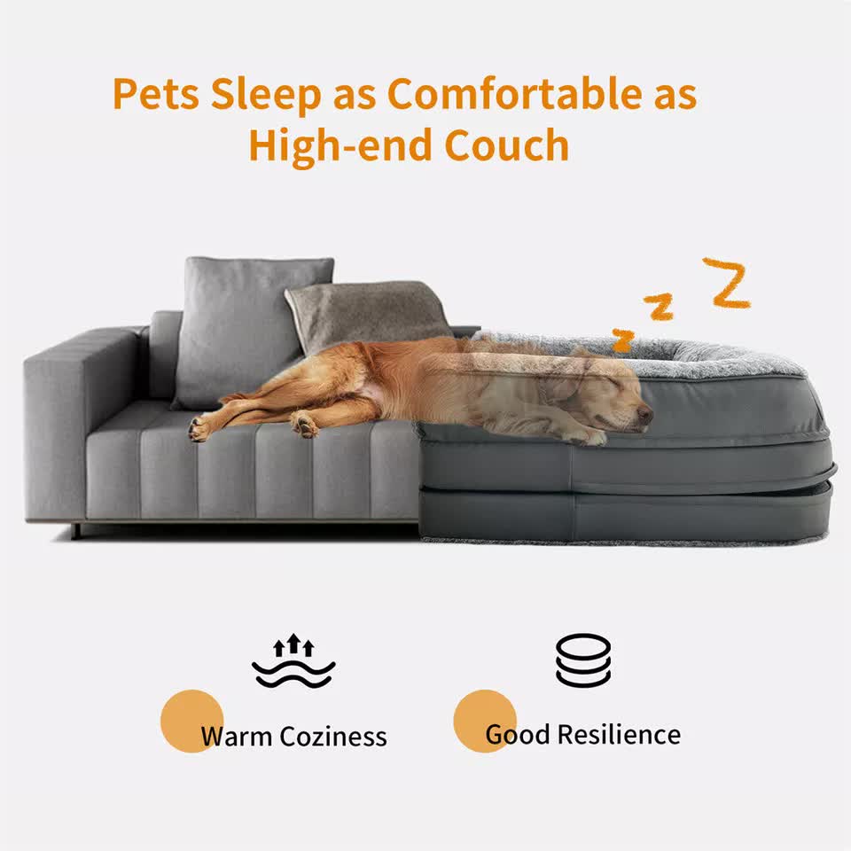 XL Human Sized Dog Bed Foldable Orthopedic Pet Dog Sofa Couch Comfy Big Bean Bed