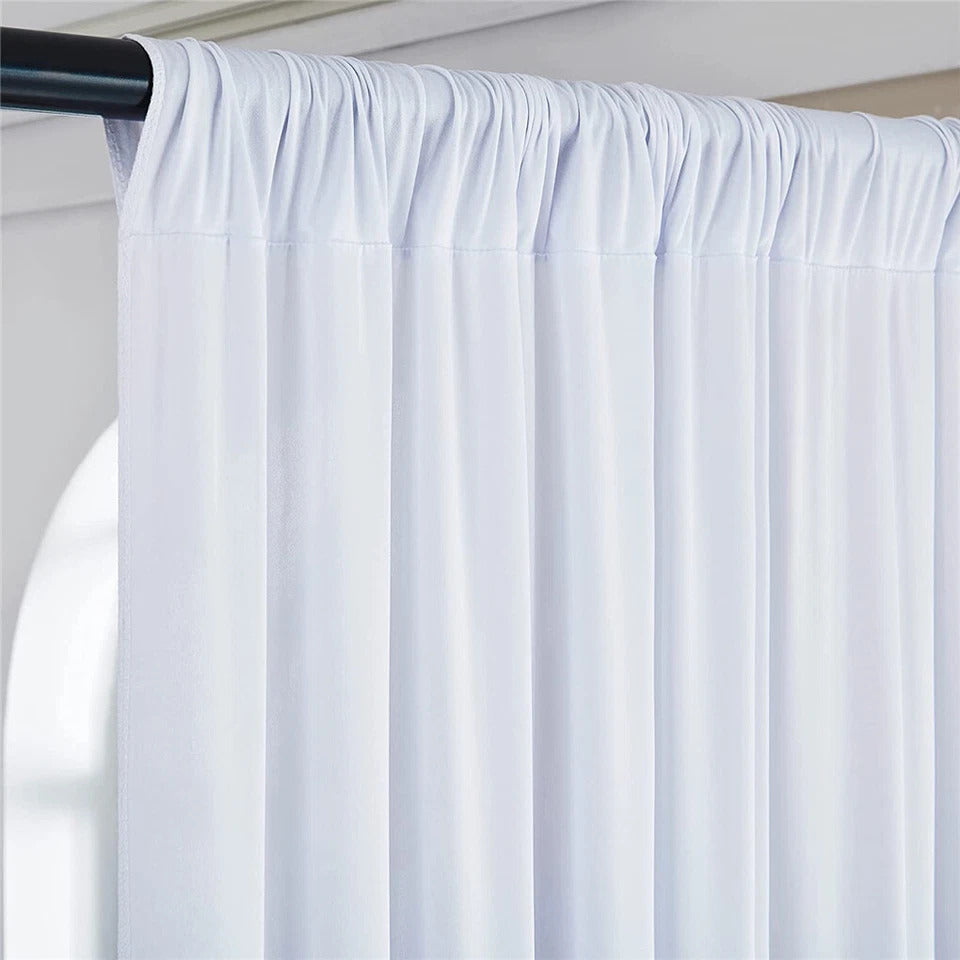 Large 3×3 m White Wedding Backdrop Curtains for Baby Shower and Birthday Decor