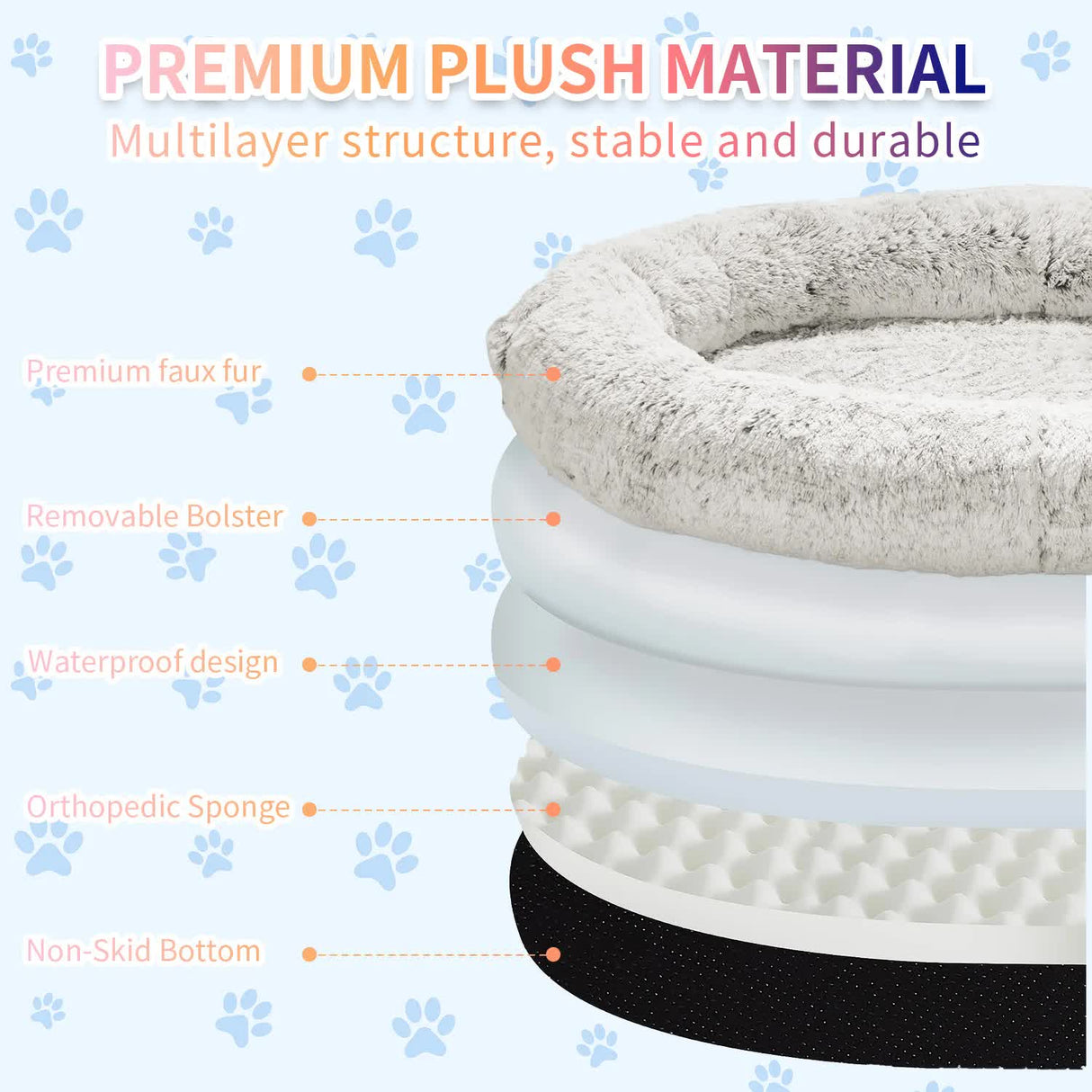 Fluffy Donut-Shaped Pet Bed- Soft, Cozy, and Anti-Anxiety for Dogs and Cats, Machine Washable Emerald Green Size:M 75*55*18cm