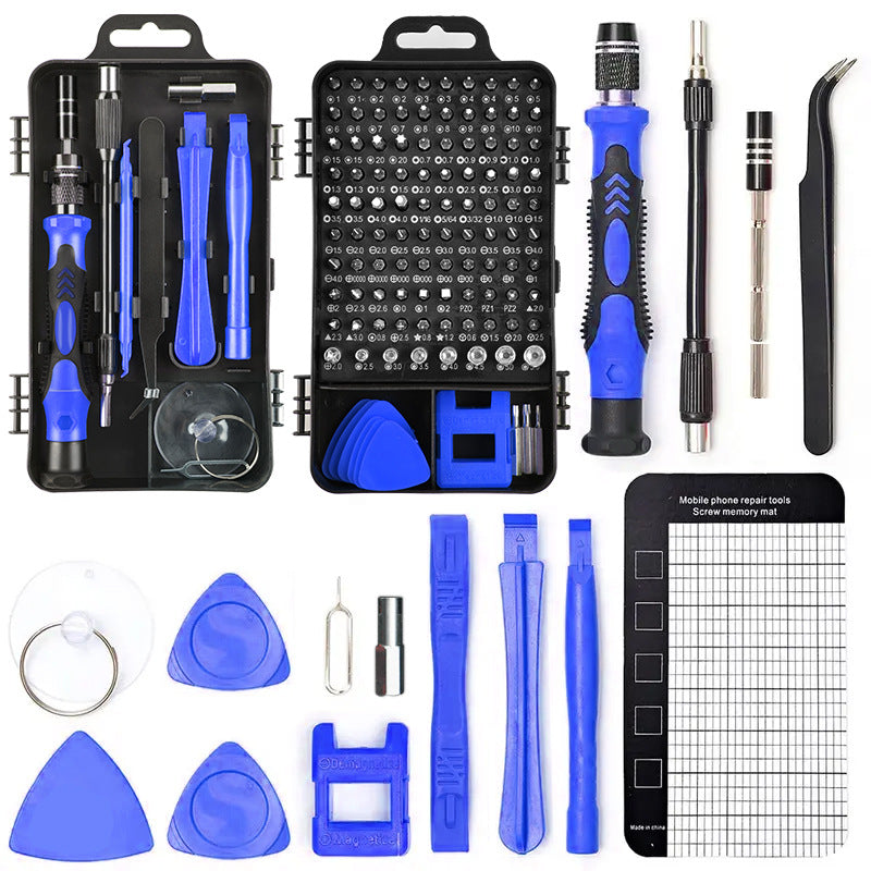 Blue 122-in-1 Precision Screwdriver Tool Kit for Electronics and DIY Repair
