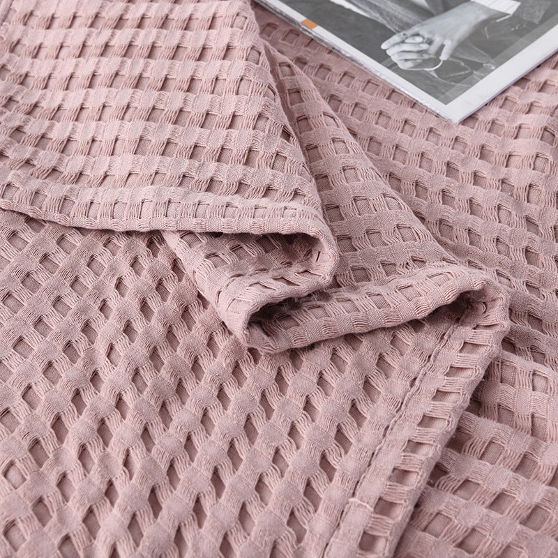 Cotton Waffle Blanket - Air Conditioning Blanket/Throw/Summer Quilt, 100*152cm,Green