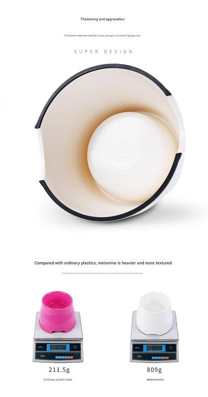 Elevated Pet Feeding Bowl with Stainless Steel Inner - Promotes Healthy Digestion & Reduces Neck Strain(Black)