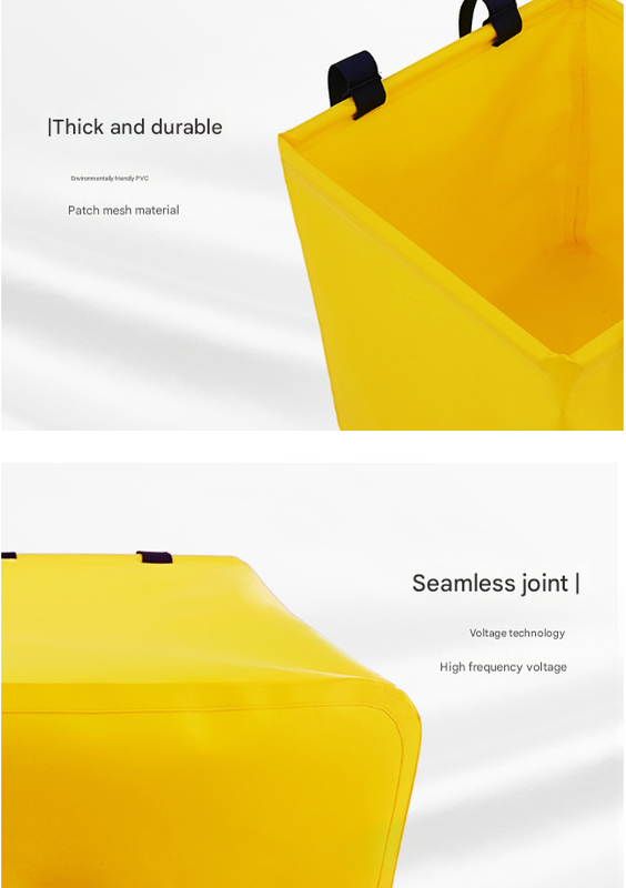 Yellow 25L Collapsible Bucket - Heavy-Duty PVC Waterproof Folding Pail for Fishing, Camping & Car Washing