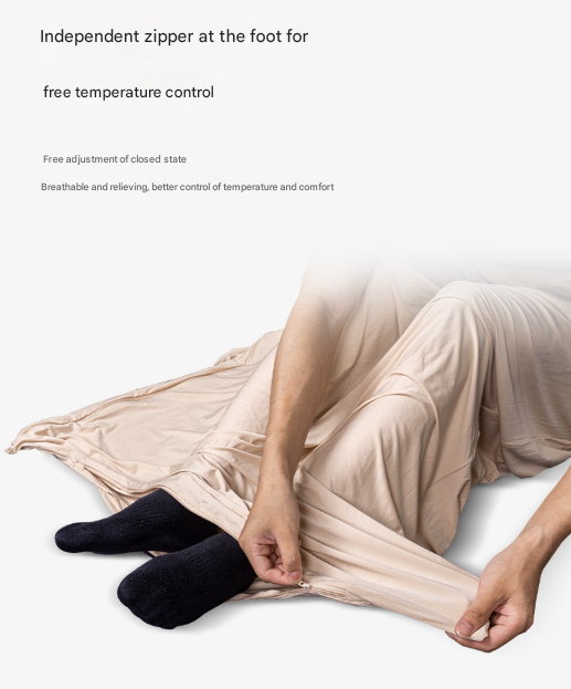 Green Ultra-Stretch Sleeping Bag Liner - Portable & Lightweight Envelope Sleep Sack for Camping & Travel