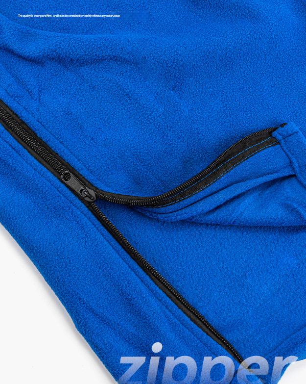 Blue Versatile Double-Sided Fleece Bag Liner - Lightweight & Portable Travel Blanket for Camping & Outdoors