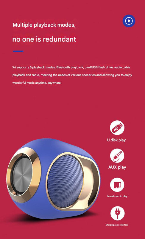 Portable Wireless Bluetooth 5.0 Speaker - TWS Stereo, Powerful Bass, Hands-Free Calls & Multiple Playback Modes(white)