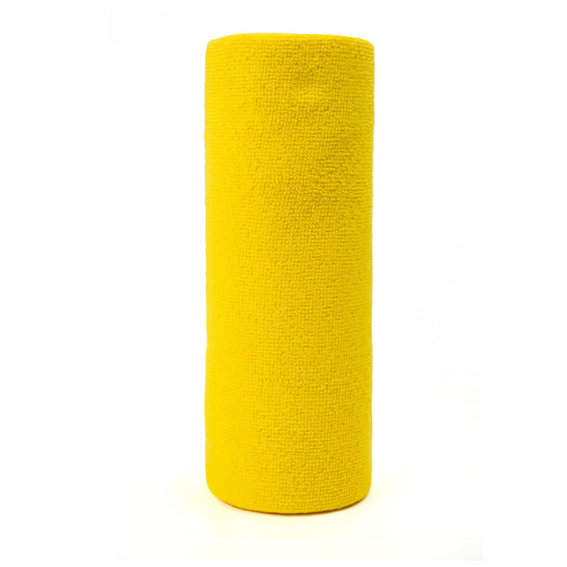 Yellow 4-Roll Pack, 80 Sheets Reusable Tear-Off Microfiber Cleaning Cloths - Non-Stick Oil & Absorbent Kitchen Wipes