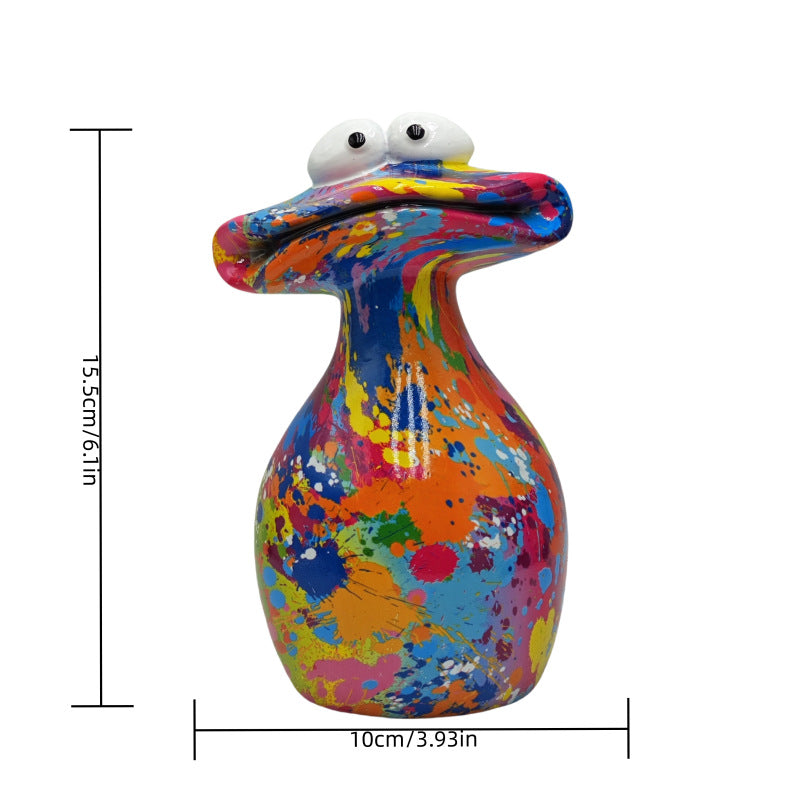 Water Transfer Print Frog Figurine - Wine Cabinet Decor, High-End Home Ornament, Gift for Family & Friends