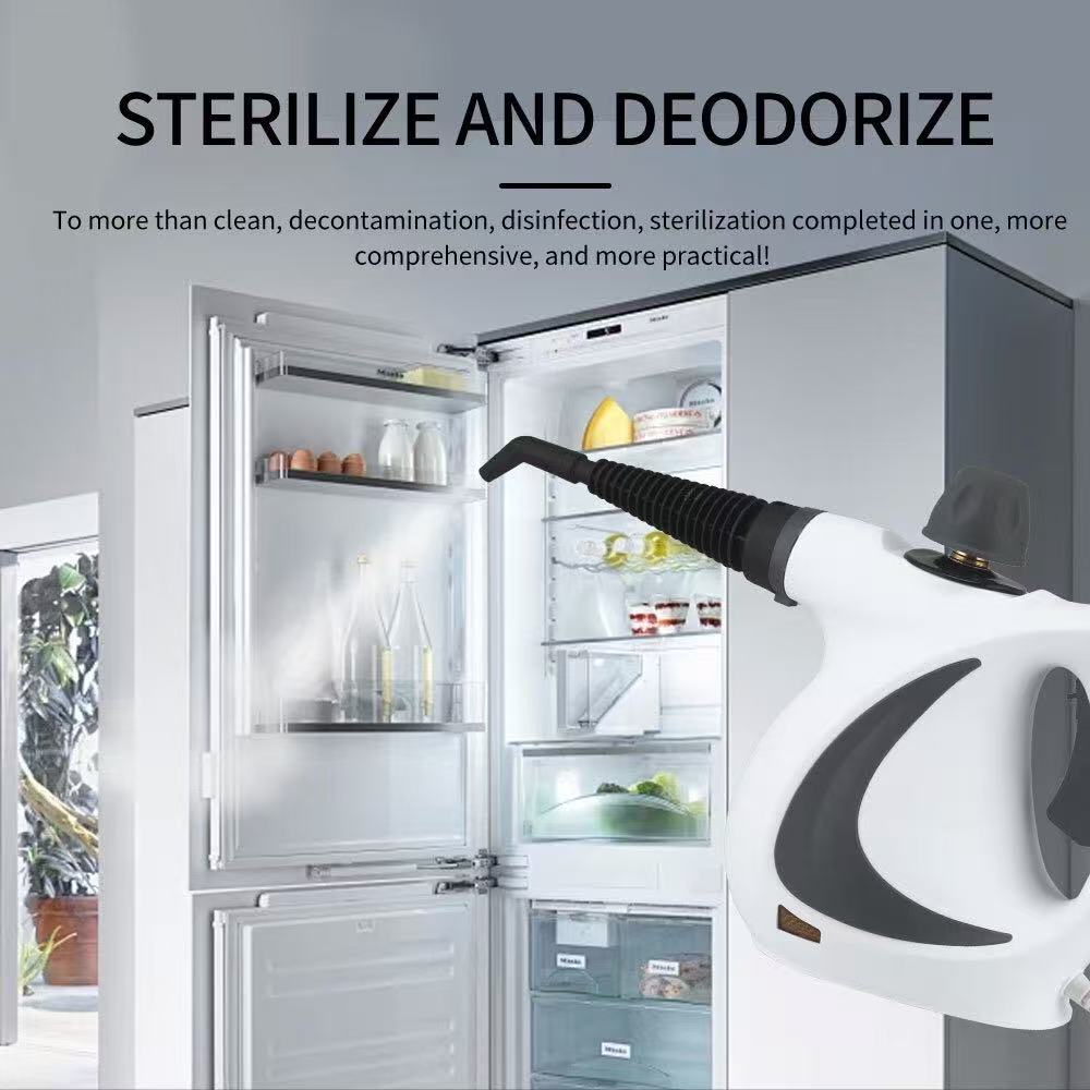 Blue Handheld Steam Cleaner 1050W High Pressure Chemical Free Cleaning Machine with 12 Piece Accessory Set for Kitchen Bathroom Car and Upholstery