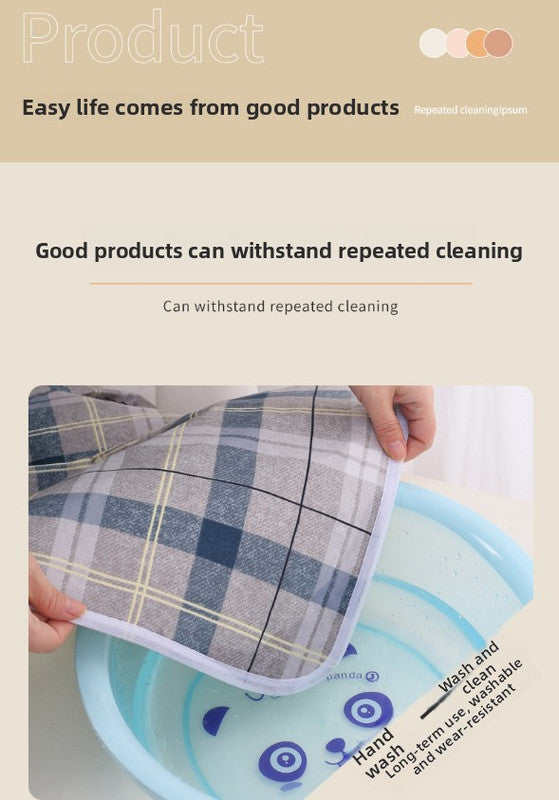 Washable Incontinence Bed Pad 100x150cm Reusable Waterproof Mattress Protector with Non-Slip Backing 4-Layer Absorbent Underpad for Elderly and Adults Dark Brown