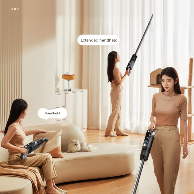White Wireless Stick Vacuum Cleaner with 14000Pa Suction, HEPA Filter & 350ml Water Tank for Wet Dry Cleaning, Ideal for Home Use
