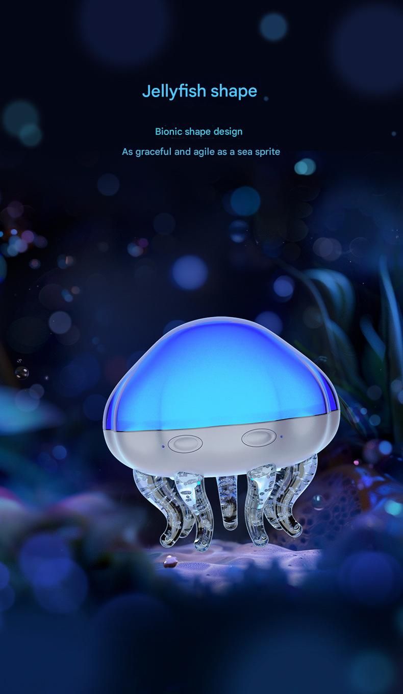 Jellyfish Ocean Wave Projector Night Light - USB Powered , 2 Timer Settings, Dual Mode Projection and Night Light, Romantic Bedroom Decor, Kids Gift