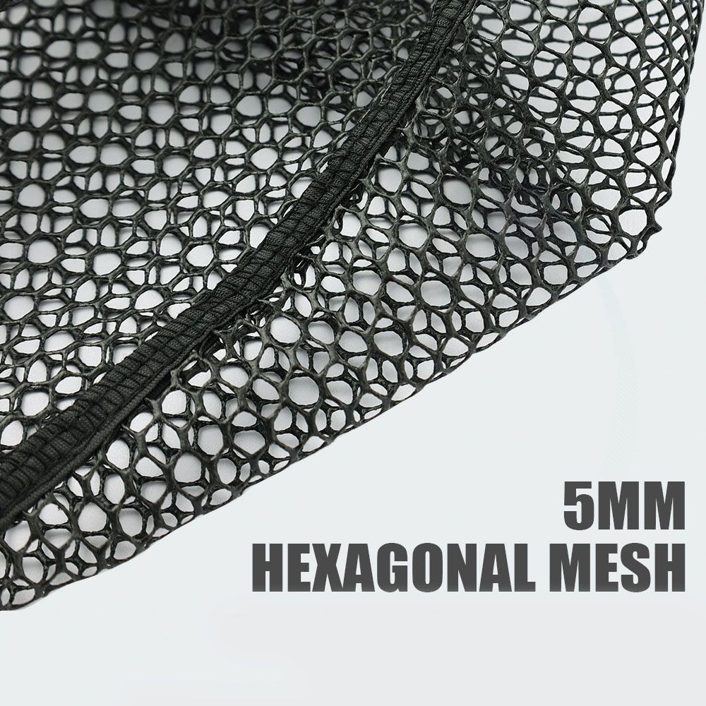 Telescopic Folding Fishing Landing Net - 92cm Aluminium Alloy Handle with 80cm Deep Triangular Mesh Net, One Click Foldable Design for Freshwater and Saltwater Fishing