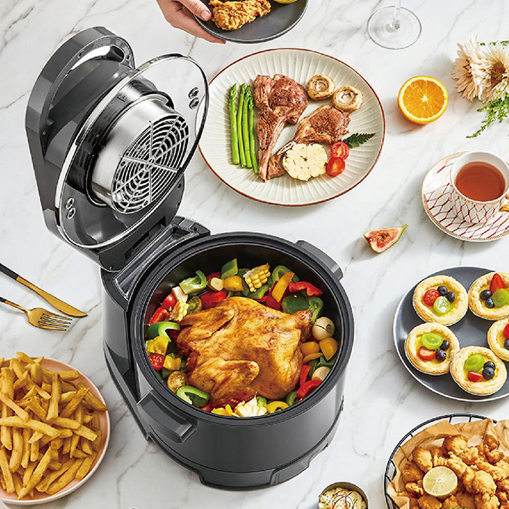 Hoper Layer Multi-functional 2 in 1 air fryer & smokeless BBQ grill KZ-50