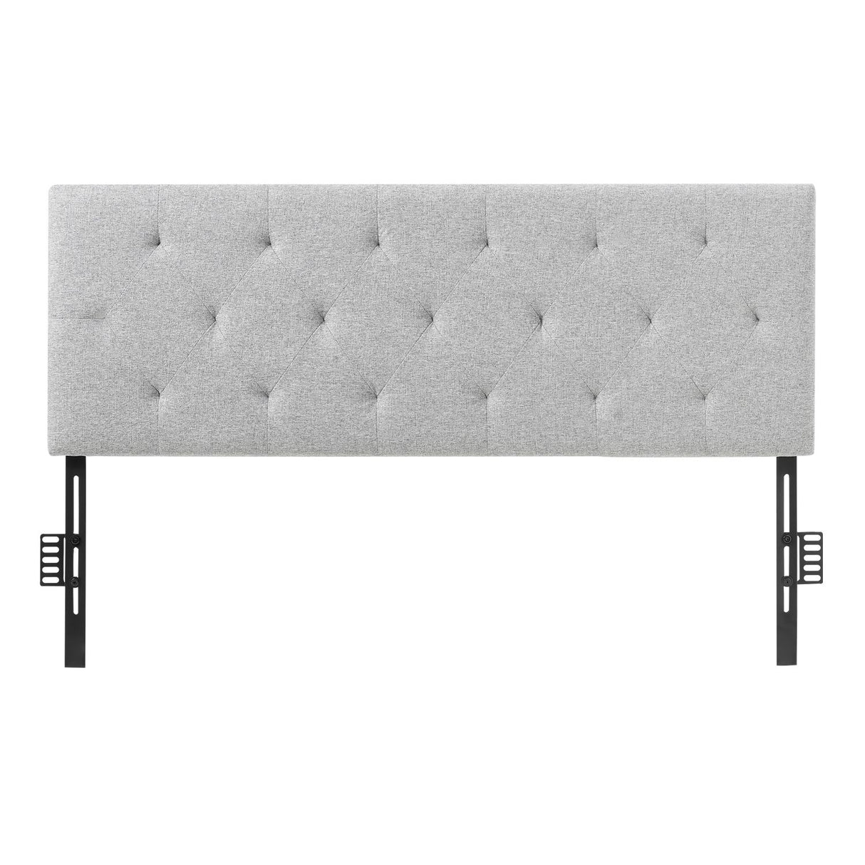 VEVOR Headboard, Full Size Headboard with Adjustable Height, Comfortable Diamond Tufted for Full Size Bed, W 56.3 x H(35.6-47.4)inches, Ideal for Bedroom, Hotel, Homestay, Dormitory, Light Grey