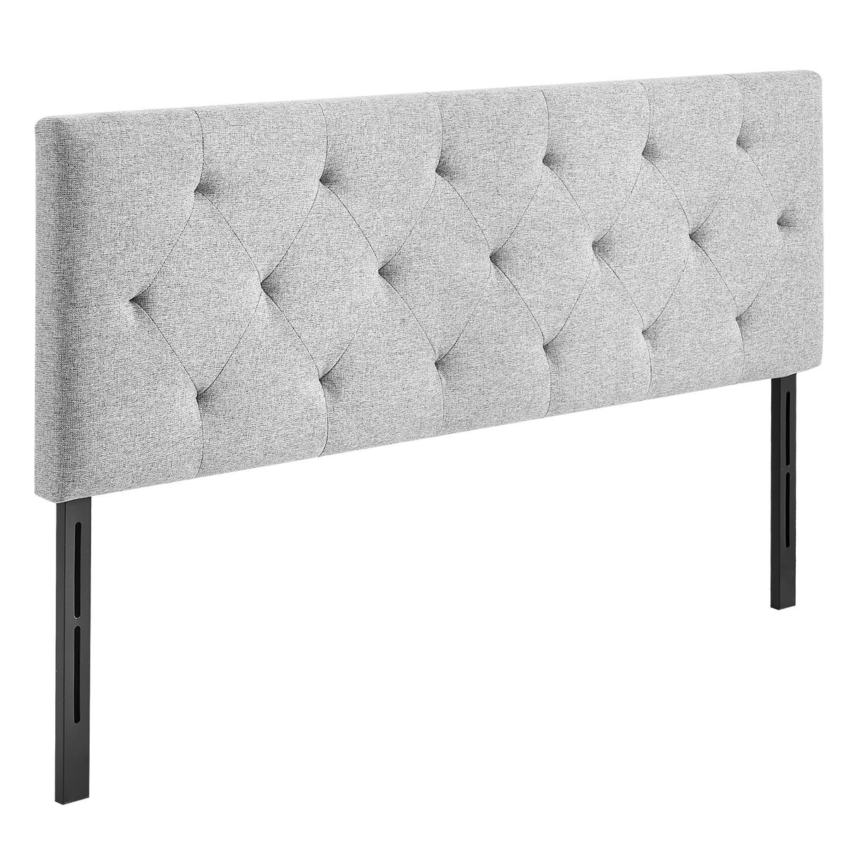 VEVOR Headboard, Full Size Headboard with Adjustable Height, Comfortable Diamond Tufted for Full Size Bed, W 56.3 x H(35.6-47.4)inches, Ideal for Bedroom, Hotel, Homestay, Dormitory, Light Grey