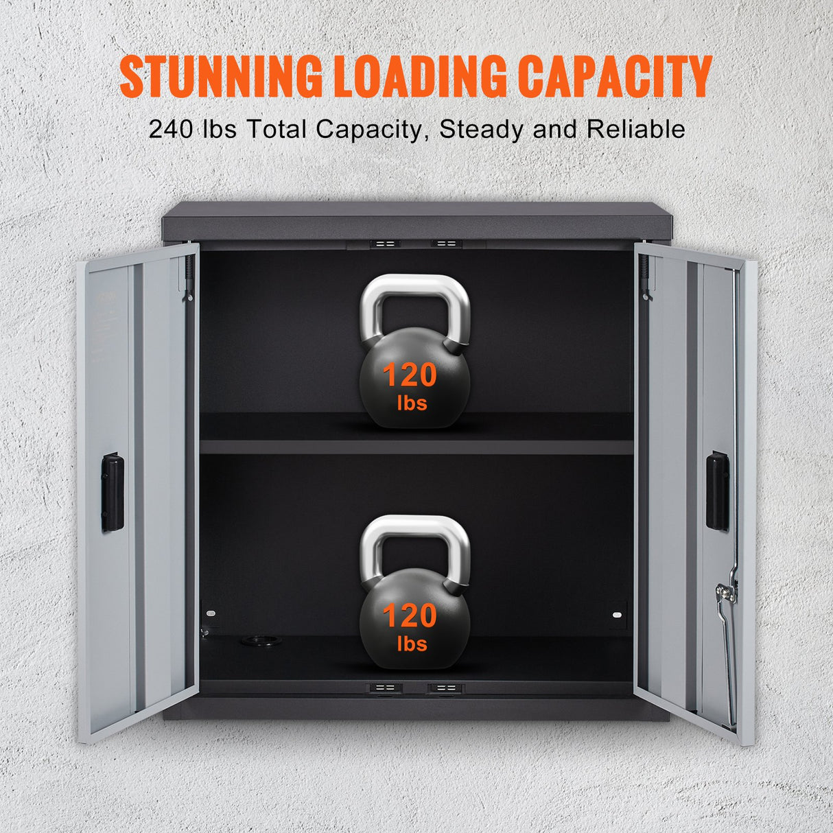 VEVOR Foldable Wall Cabinet Garage Cabinet Wall Mounted 26