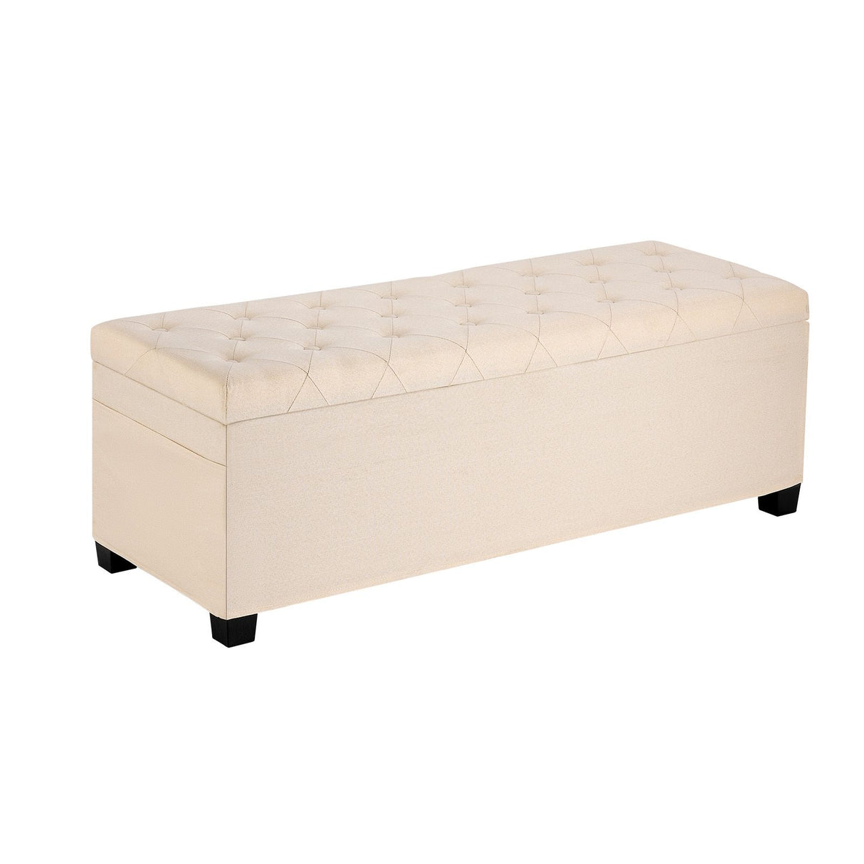 VEVOR Storage Ottoman Bench, Button-Tufted End