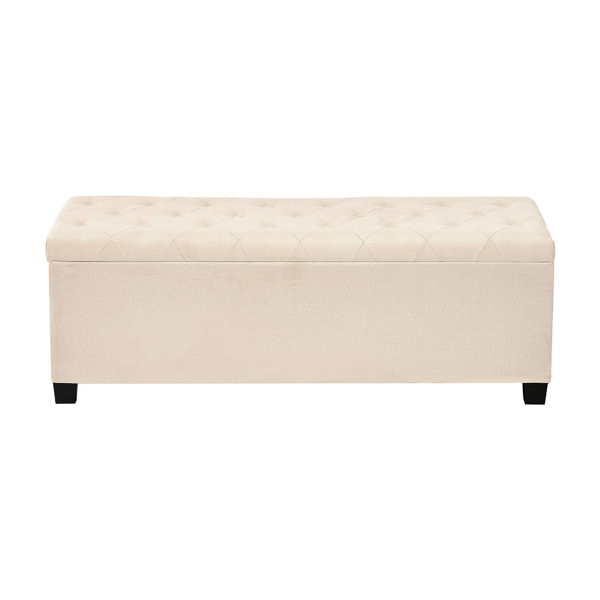 VEVOR Storage Ottoman Bench, Button-Tufted End