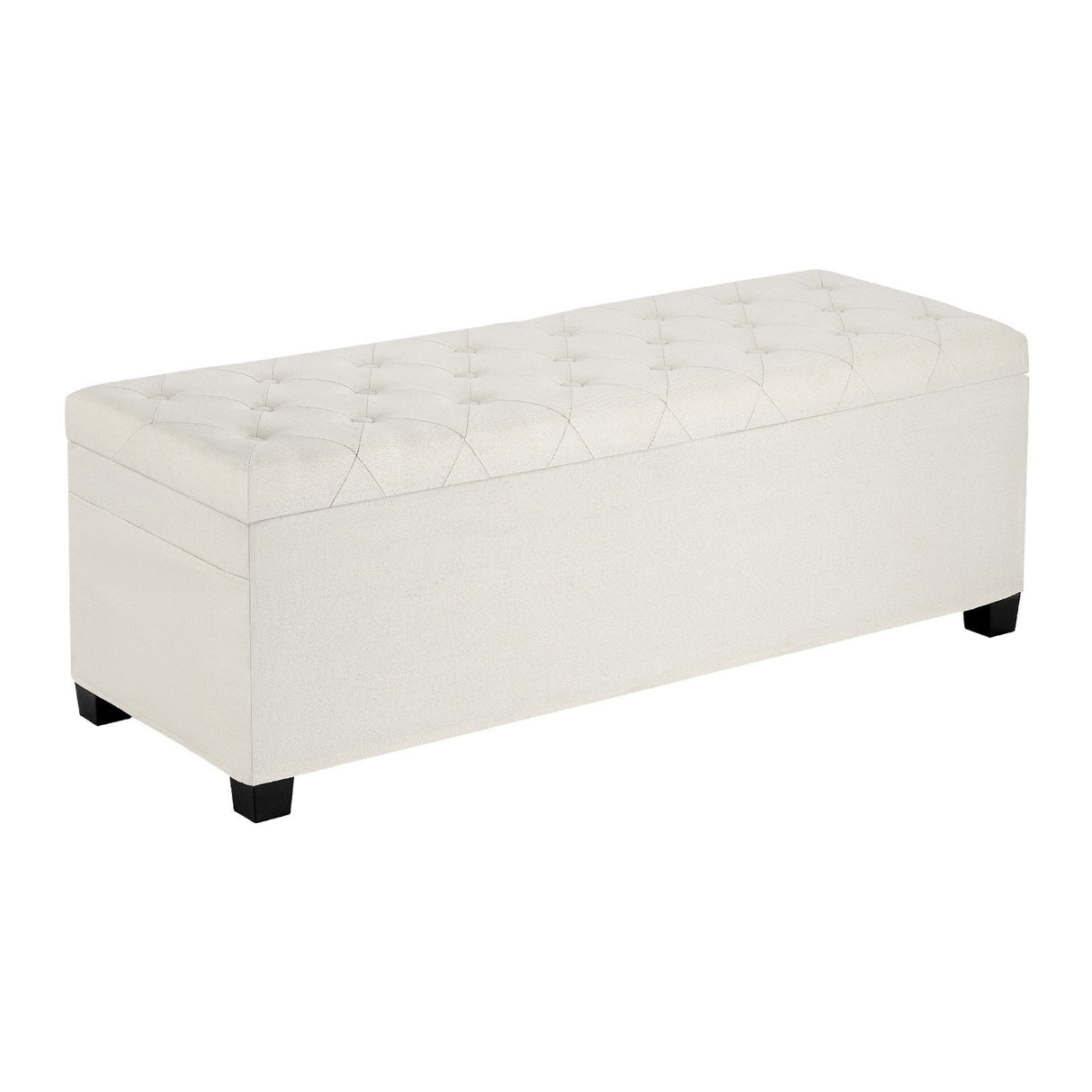 VEVOR Storage Ottoman Bench, Button-Tufted End