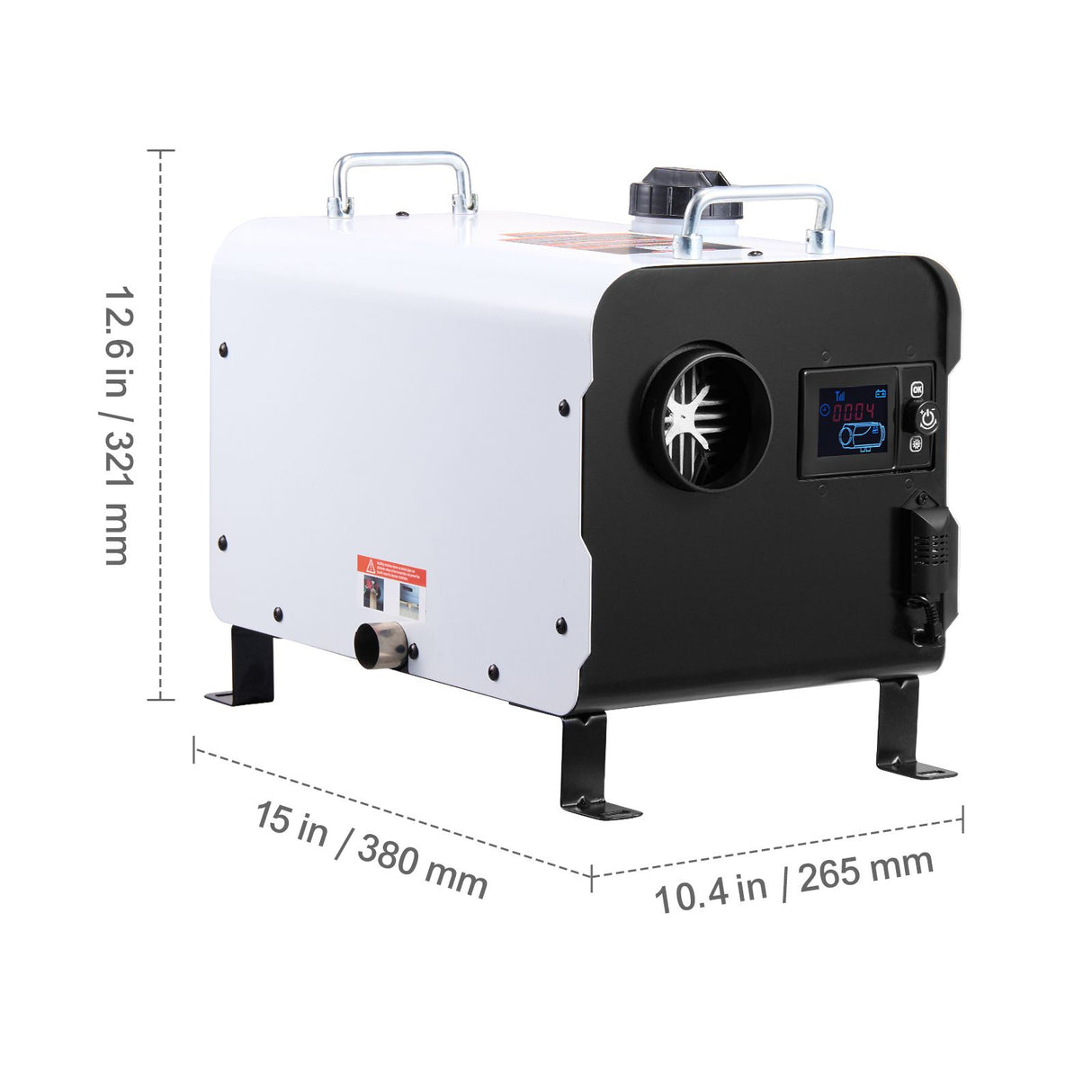 8KW Diesel Heater, 12V/24V All in One Diesel Air Heater, with Bluetooth APP Control, Remote Control and Display Screen, CO Alarm, Fast Heating Portable Diesel Heater for Vehicles and Outdoors