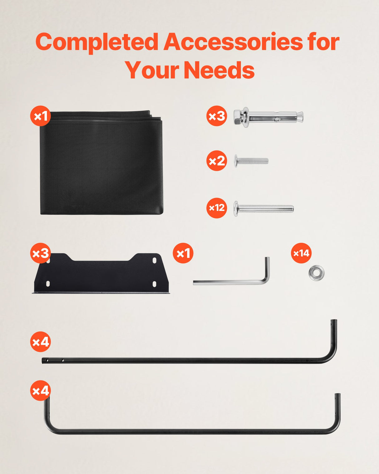 VEVOR Firewood Rack with Waterproof Cover, 257 x 36 x 117 cm Outdoor Firewood Holder, 660lb Weight Capacity, 1/2 Cord Log Holder, Half-Covered, Powder-coated Wood Storage Rack for Fireplace Deck