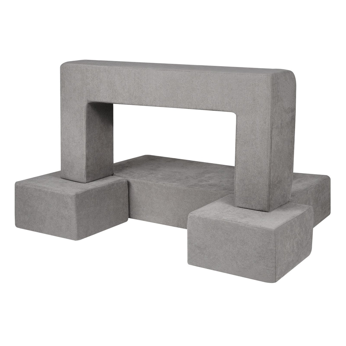 VEVOR Modular Kids Play Couch 4Pcs DIY Creative Child Sectional Sofa Dark Grey