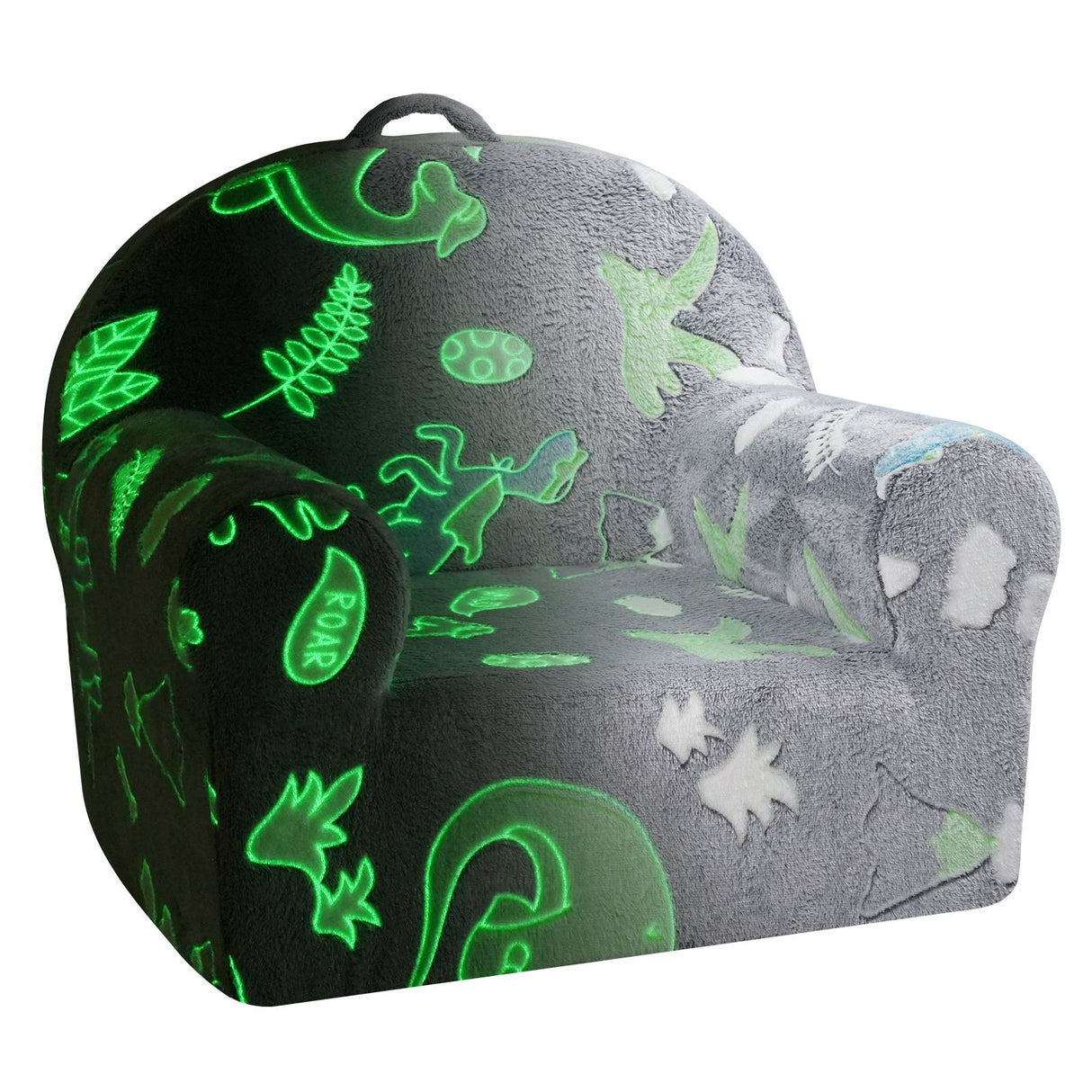 VEVOR Toddler Chair Glow in the Dark Plush Baby Chair Playroom Furniture Grey