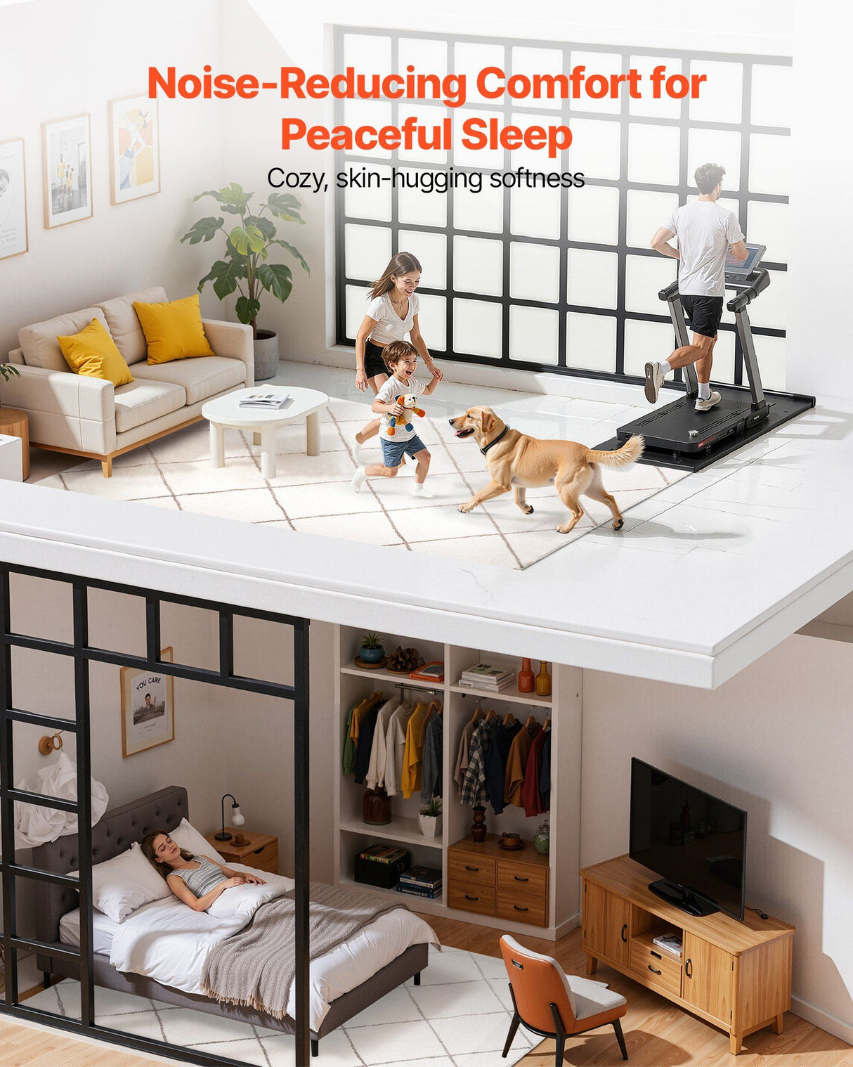 Indoor Plush Area Rugs, 2.44 x 3.05m Plush Carpet, Area Rugs Furry with Long Plushs Pile, Thick & Durable High-Pile Rug for High-Traffic Areas, Bedroom, Non-Shedding & Non-Slip Backing, Beige