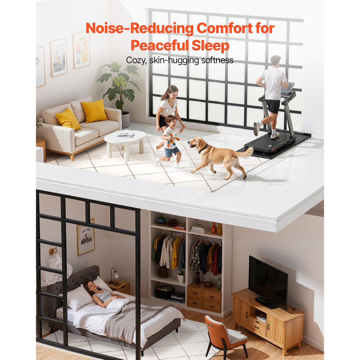 Indoor Plush Area Rugs, 2.44 x 3.05m Plush Carpet, Area Rugs Furry with Long Plushs Pile, Thick & Durable High-Pile Rug for High-Traffic Areas, Bedroom, Non-Shedding & Non-Slip Backing, Beige