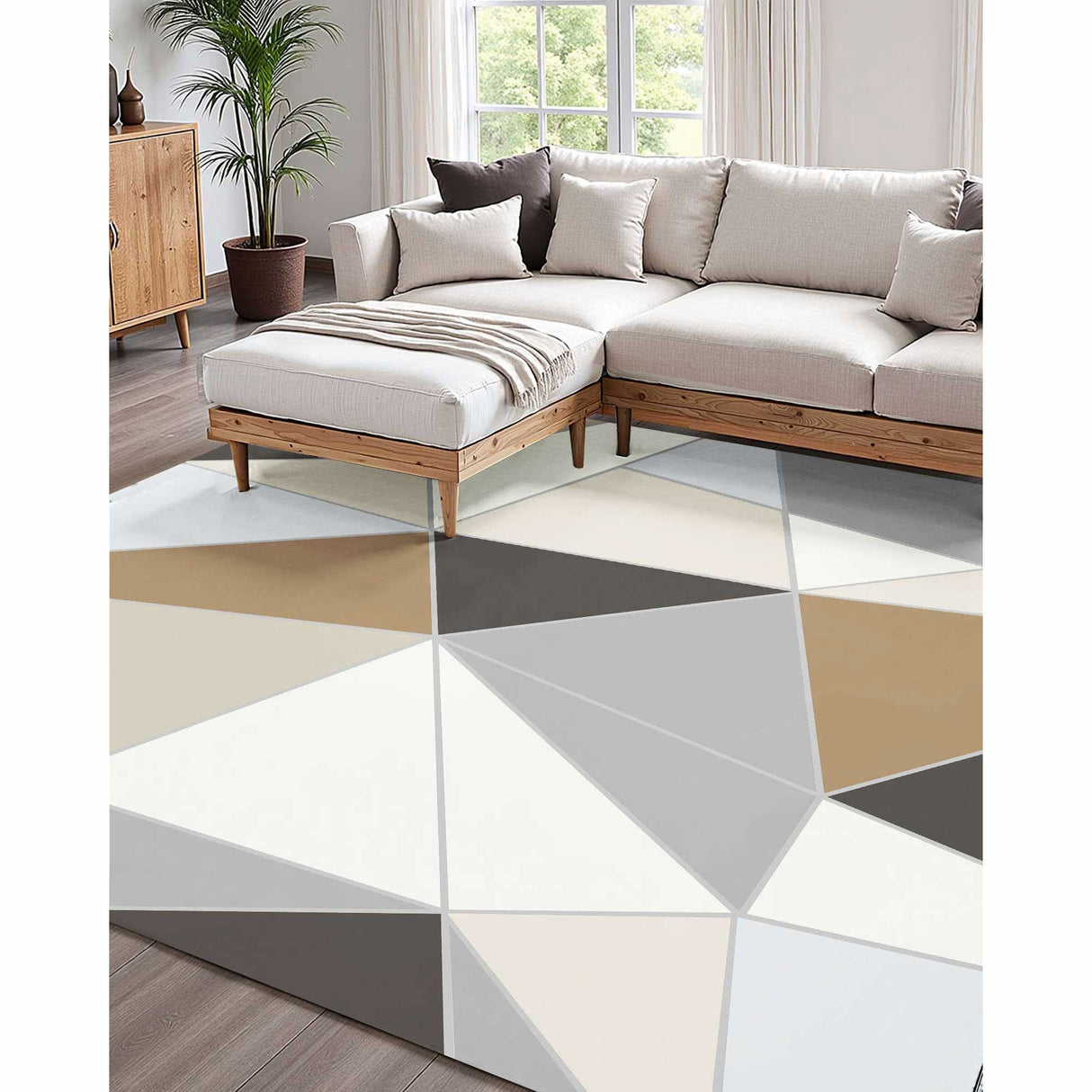 VEVOR Area Rug, 1524x2133.6mm Large Washable Rug, Non-Slip Tear-Resistant Soft Carpet, Pet & Child Friendly Modern Area Rugs, Indoor Mat for Bedroom, Living Room, Kids Room, Entryway, Charcoal Gray