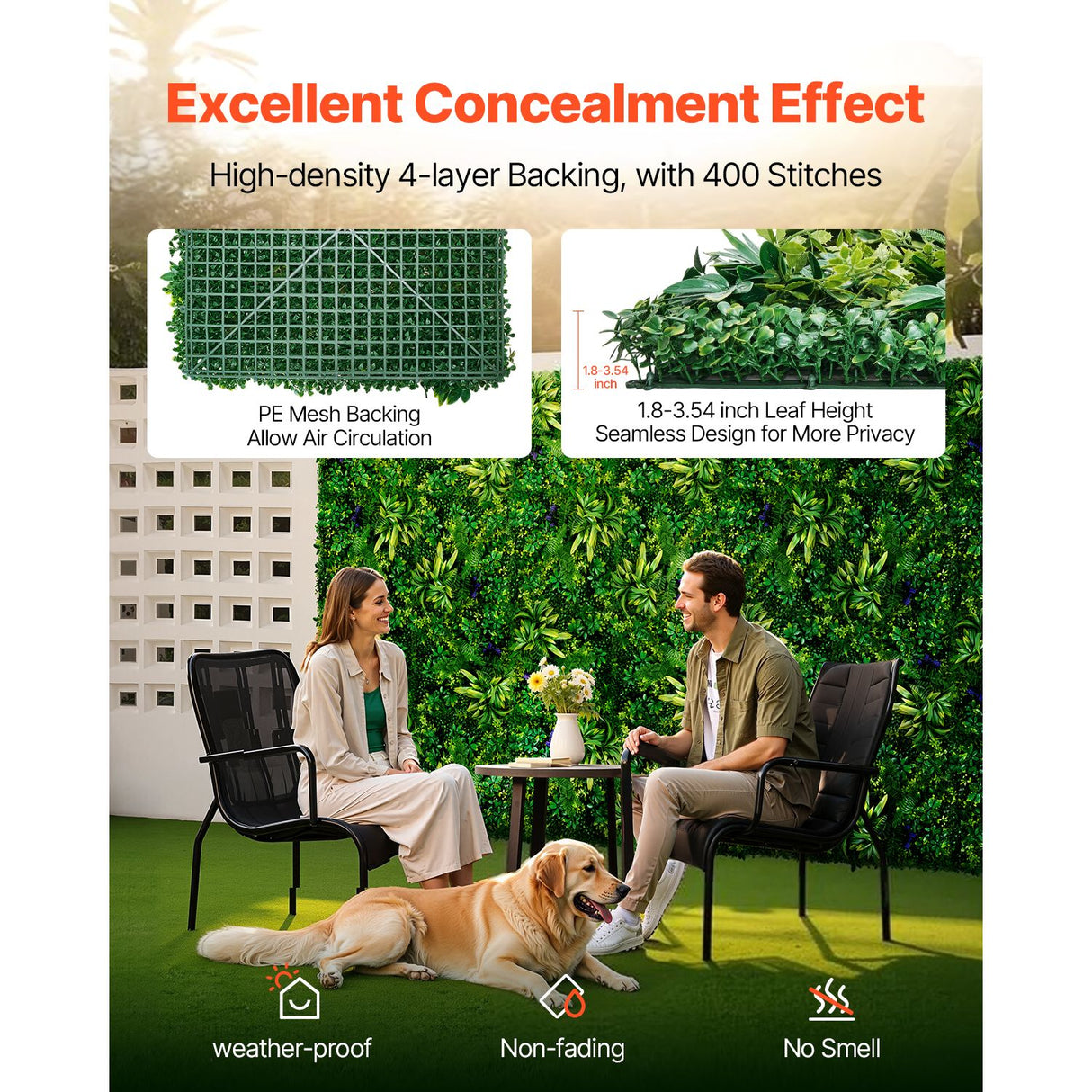 Artificial Grass Wall Panels, 8 PCS 20 x 20 inch, 3D Combination Greenery Boxwood Panel for Indoor Outdoor Green Decor & Ivy Fence Covering, Privacy Backdrop Wall Hedge Screen for Garden