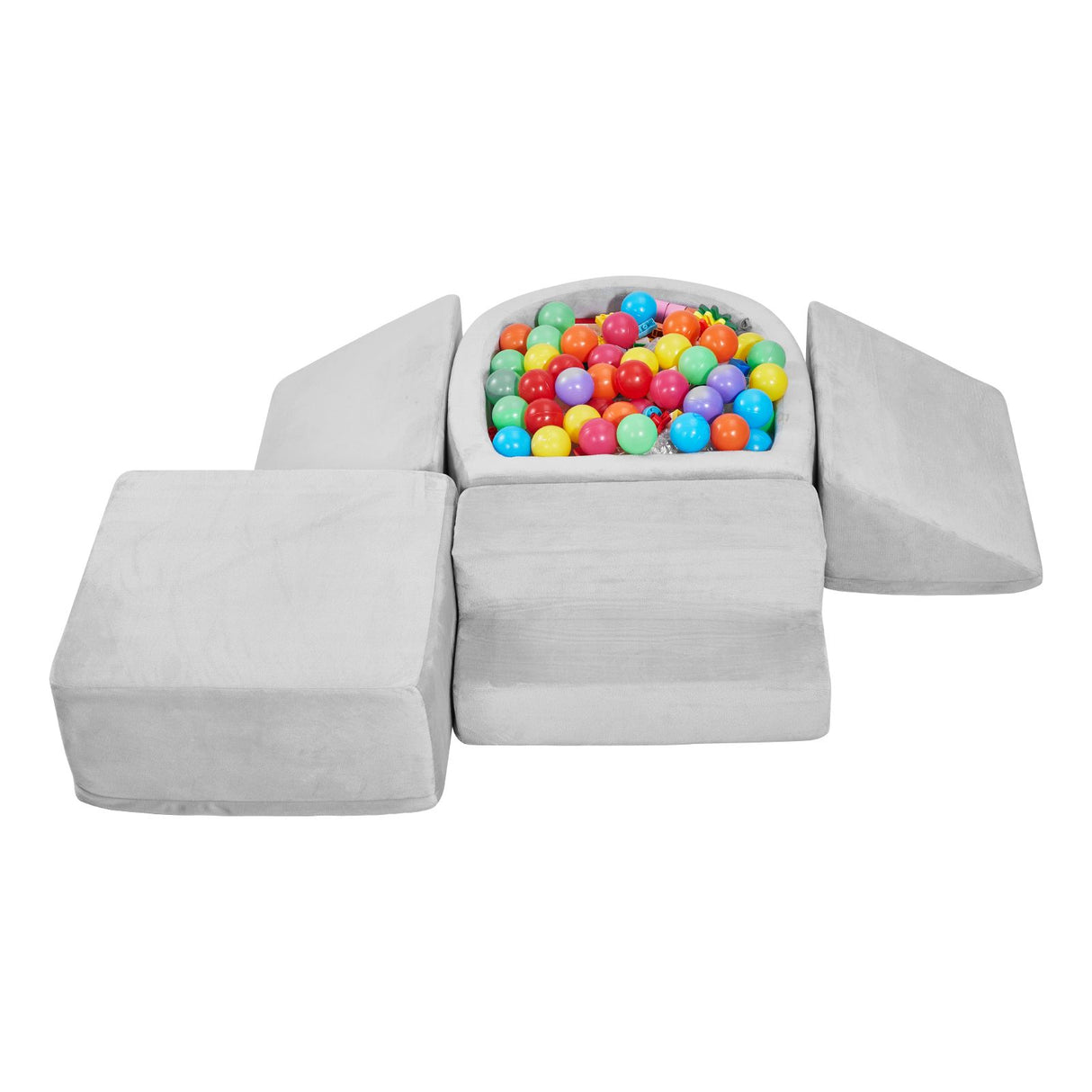 VEVOR Climbing Toys, 5-Piece Set, Foam Climbing Blocks for Toddlers 6 Months to 3 Years, Baby Climbing Blocks with Ball Pit (Balls Not Included), Indoor Climb and Crawl Activity Playset for Crawling