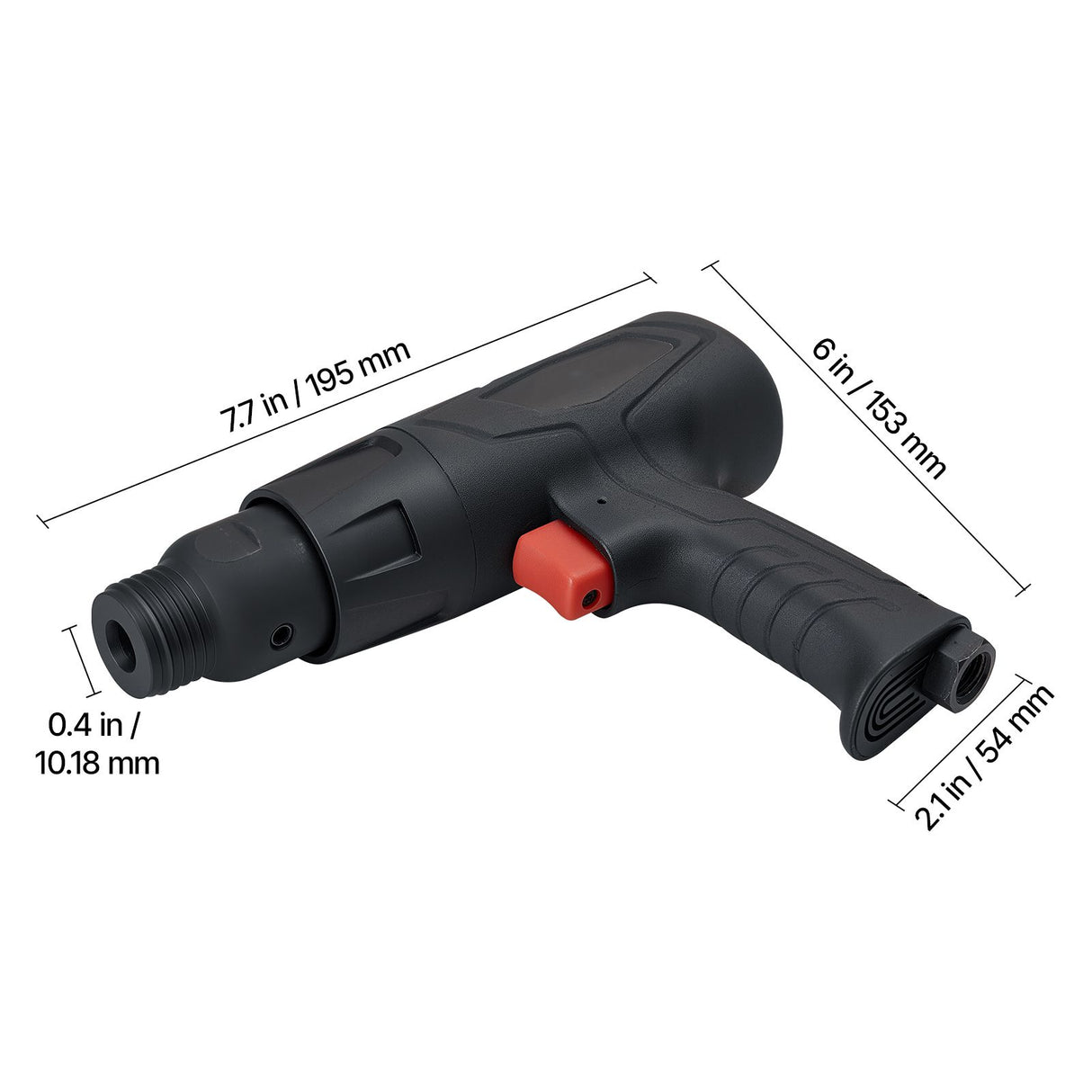 Air Hammer, 2500-2700BPM Pneumatic Hammer with 70mm Stroke & 4PCS 170mm Long Barrel Chisels, Pistol-Grip Compact Air Chisel Pneumatic Shovel Tool for Cutting Scraping Demolishing