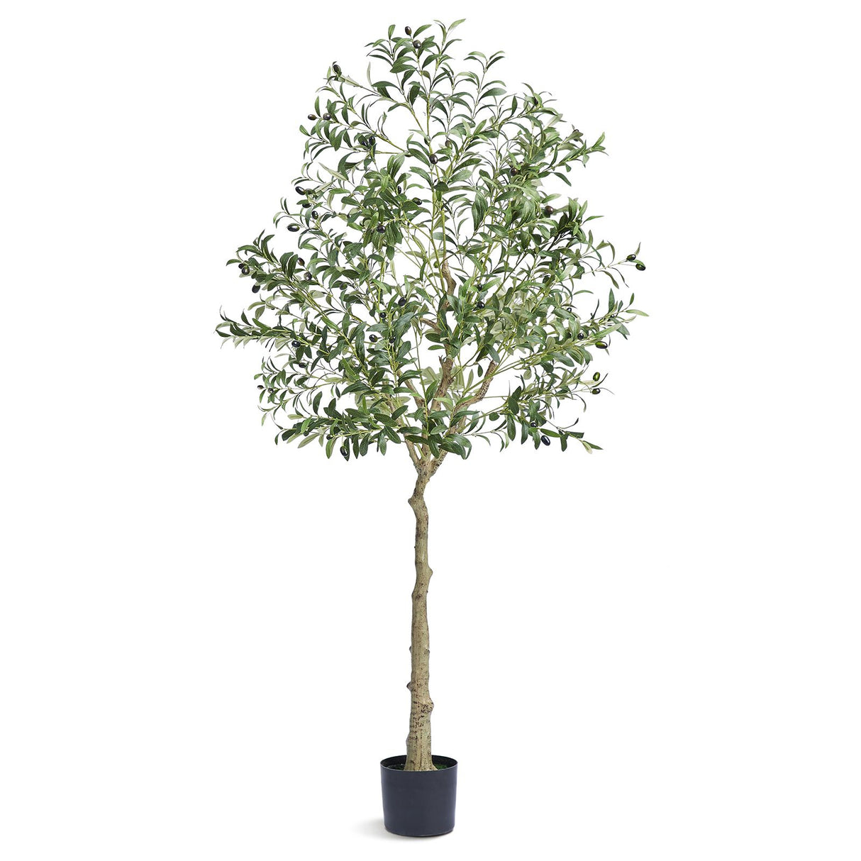 Artificial Olive Tree, 15.2cm Tall Faux Plant, Secure PE Material & Anti-Tip Tilt Protection Low-Maintenance Plant, Lifelike Green Fake Potted Tree for Home Office Warehouse Decor Indoor Outdoor